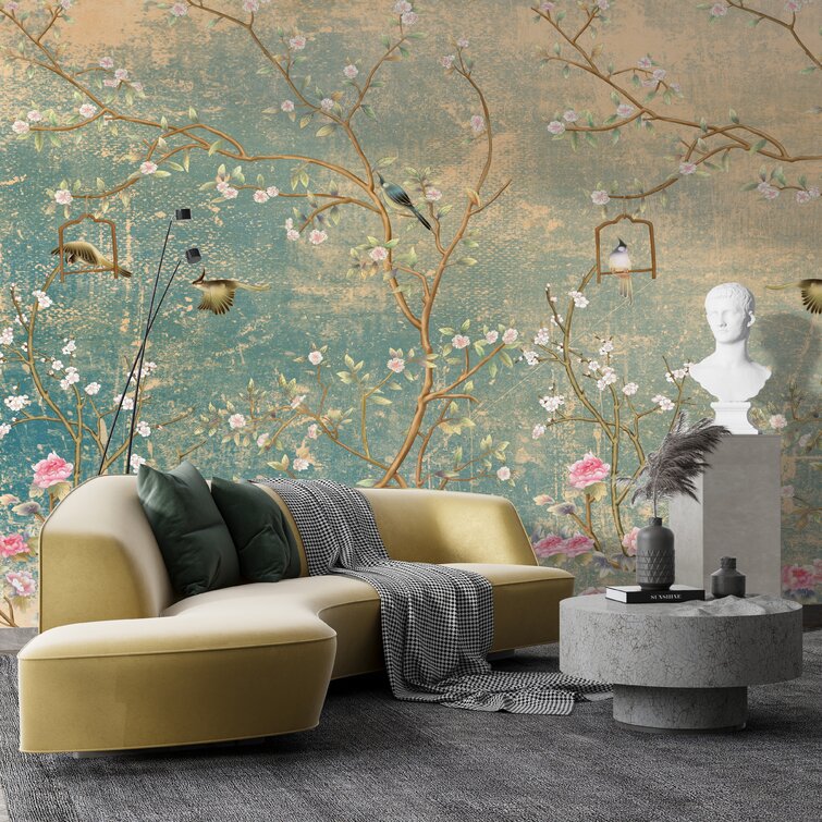 EazzyWalls Peel & Stick Floral Wallpaper & Reviews | Wayfair